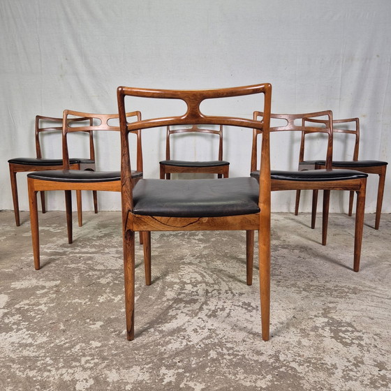 Image 1 of 6 Johannes Andersen, Linneberg, Model 94 Rosewood Chairs