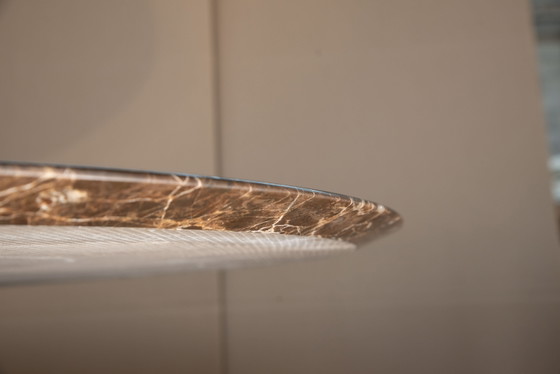 Originele Ronde Knoll Tulip Eettafel (152cm) in Emperador Glanzend in Nieuwstaat!! Eero Saarinen – Marble (photo 15 of 15)