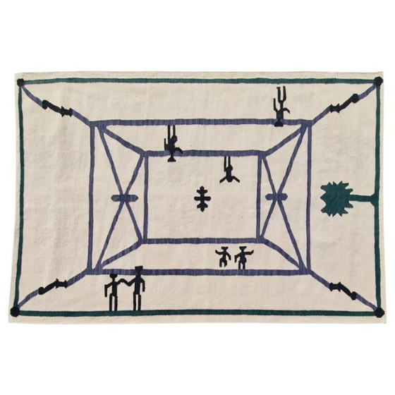 Diego Giacometti Tapestry | La Rencontre | Handwoven Wool Art Textile | Unique Piece | 101 × 68 in (photo 11 of 12)