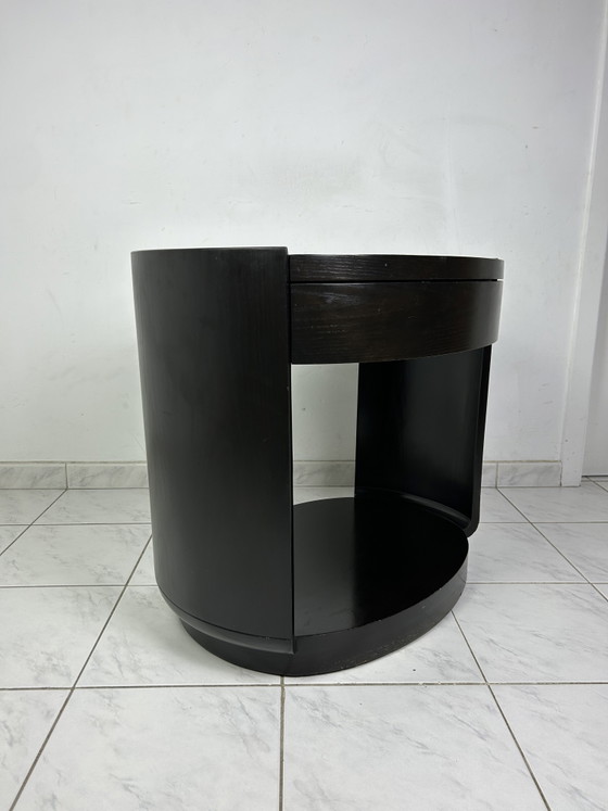 Image 1 of Table d'appoint McGuire San Francisco, bois massif laqué noir