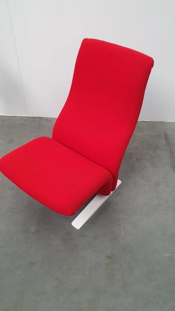 Image 1 of Artifort Pierre Paulin Concorde Kwekkie Poltrona dal design retrò rosso
