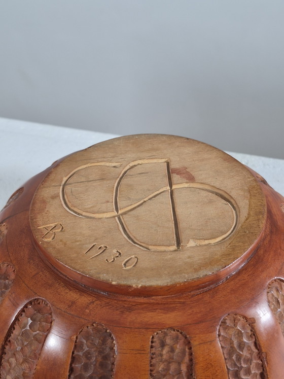 Cuenco antiguo tallado a mano firmado 1930 Scandi – Madera (photo 6 of 14)