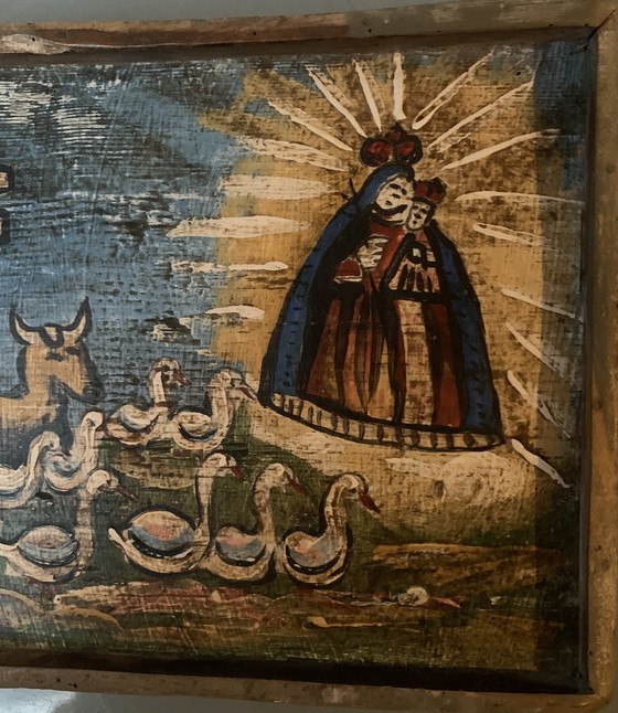 Image 1 of Ex Voto schilderij 1792 Maria verhoord gebed.  