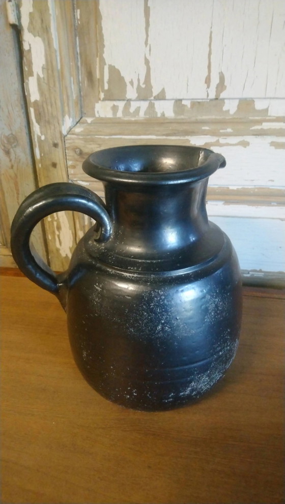 Brocca in ceramica smaltata nera "Jean Marais" – Bicchieri e caraffe, Porcelain, Vintage (photo 6 of 15)