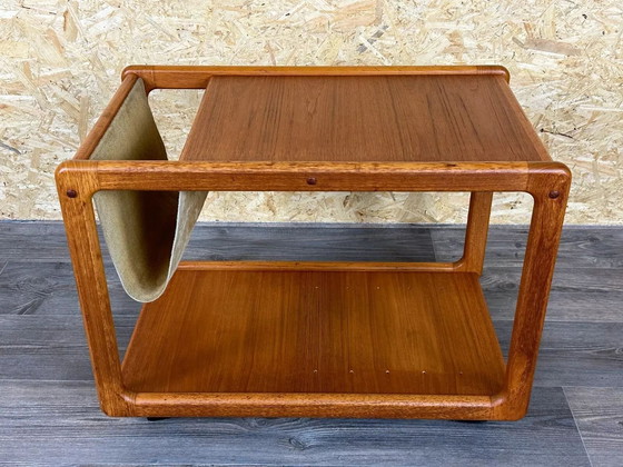 Image 1 of 60s 70s teak table side table newspaper stand Danish Design