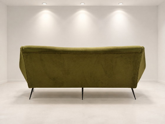 Canapé Vert par Gigi Radice pour Minotti, 1950s – Canapés 3 places, Velvet (photo 6 of 7)