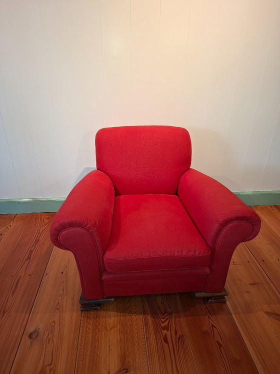 Fauteuil Vintage – Textile, Wood (photo 3 of 7)