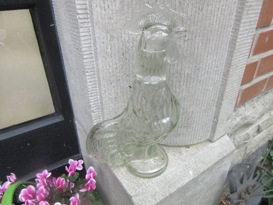Glass Cockerel Decanter Bottle "V In A Circle" Maker's Mark For Summit Art Glass (Vogelsong) (photo 13 of 16)