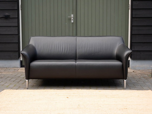 Leolux Mayon | 2.5-seater Leather design sofa | Black