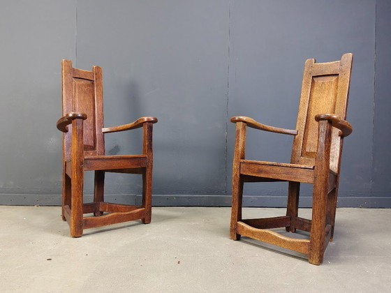 Image 1 of Vintage church chairs, set of 6 - 1950s