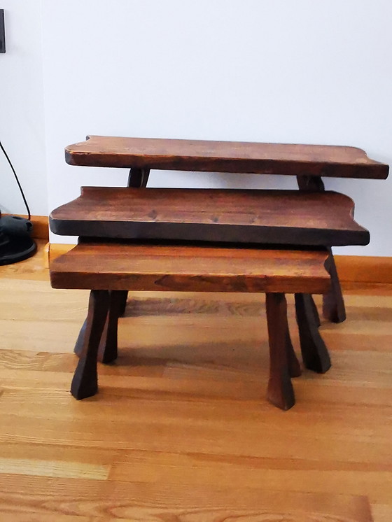 Image 1 of Set Mimi, stile brutalista, modello tronco d'albero