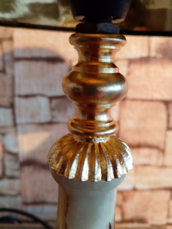 Image 1 of Prestigieuze vintage bronzen onyxlamp, volledig gerestaureerd.