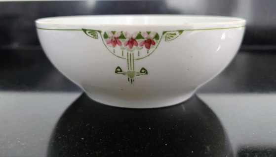 Jugendstil, Chris van der Hoef, Ciotole da colazione decoro 410, Porcellana, Verde (foto 6 di 13)