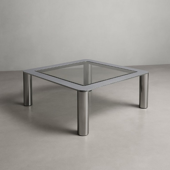 Image 1 of Table basse Space Age en chrome Cinova