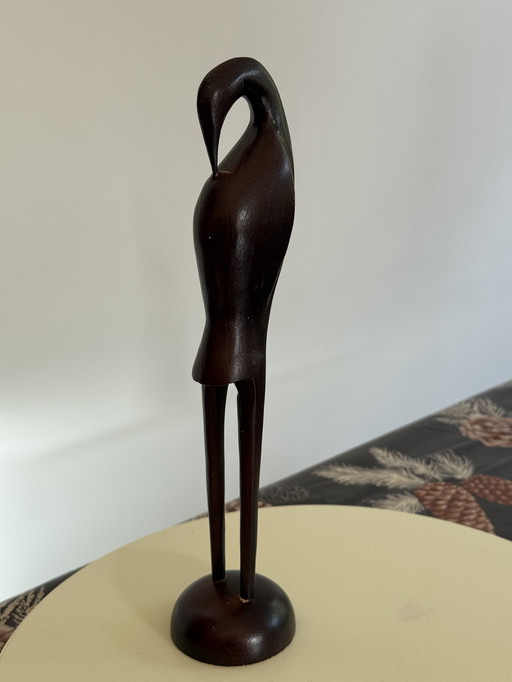 Oiseau décoratif des années 70 en bois