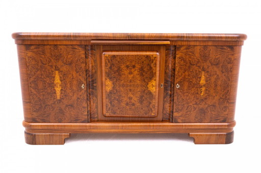 Grande commode Art déco, Pologne, années 1940