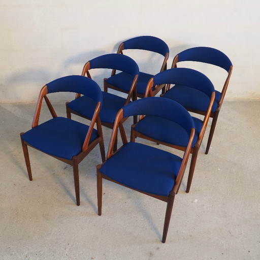 6x Kai Kristiansen model 31 eetkamerstoelen 