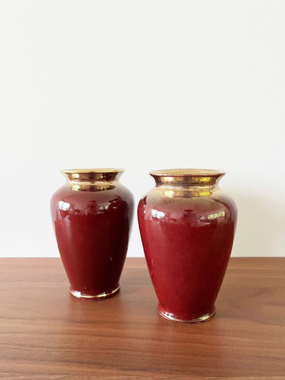 Image 1 of 2x vintage ceramic Scheurich West Germany vases