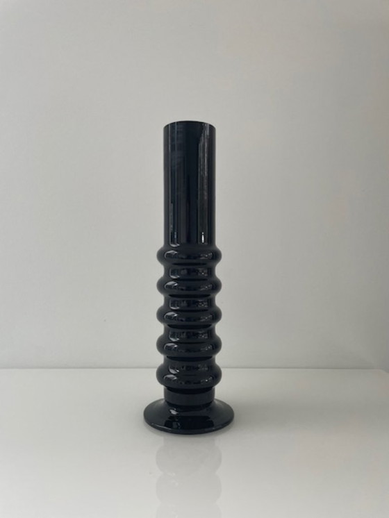 Image 1 of Vaso postmoderno dal design vintage - vetro nero