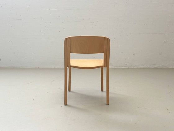 Image 1 of 6x Vintage stacking chairs made of beech wood, 1990s
