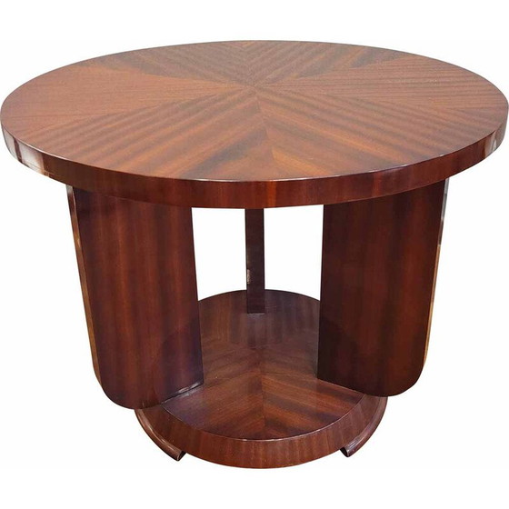 Image 1 of Vintage Art Deco mahogany coffee table, France 1930