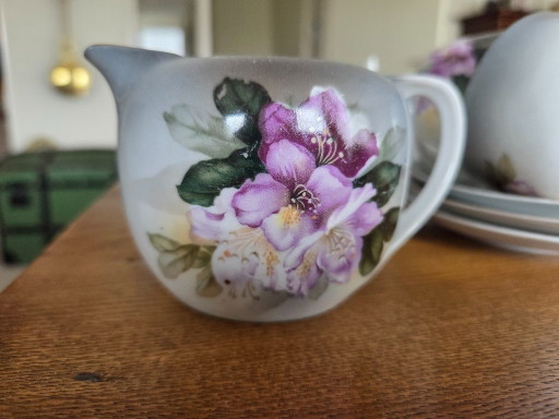 Juego de té vintage con estampado floral - 16 piezas