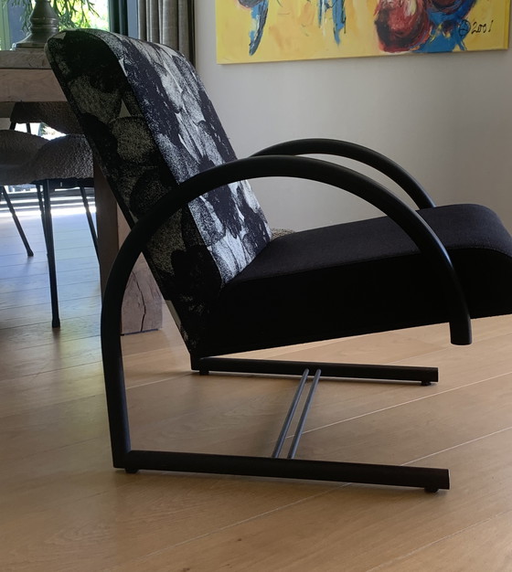 Image 1 of 2x Hennie de Jong Cirkel fauteuils in Leolux stof, evt ook in combi 