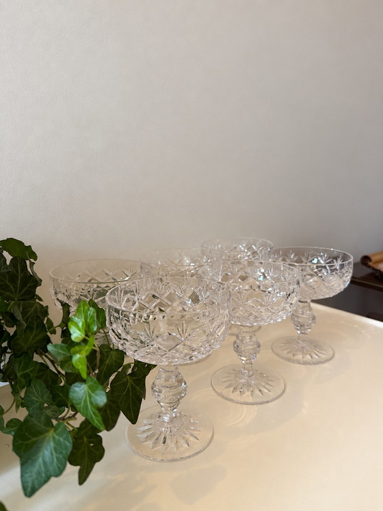 Set di 6 bicchieri da champagne coupe in cristallo tagliato – Bicchieri e caraffe, Crystal (photo 2 of 6)