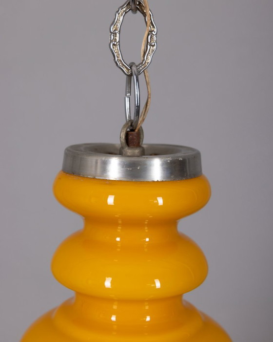 Lampadario vintage italiano in vetro giallo, stile Space Age, anni '70 – Glass (photo 7 of 7)