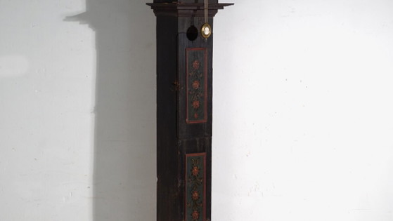 Orologio a pendolo antico in pino dipinto – Europa Centrale, circa 1850 – Iron (photo 3 of 40)