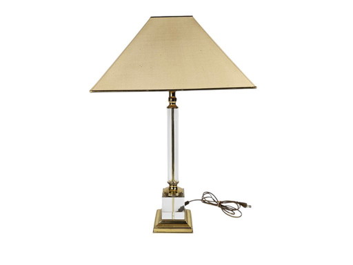 Kullmann lamps - Germany - brass - acrylic - Hollywood Regency - 70's