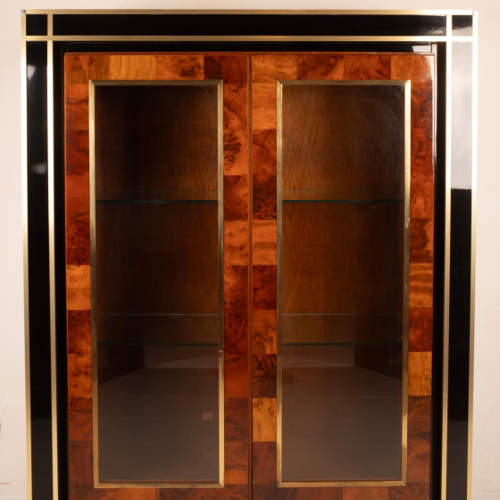 Vitrina Willy Rizzo de raíz de secuoya para Mario Sabot Hollywood Regency 1970 – Glass, Chrome (photo 15 of 27)