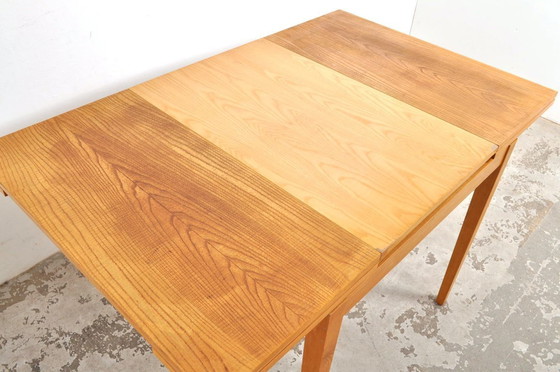 Image 1 of Table de salle à manger extensible vintage en bois de frêne, années 1960