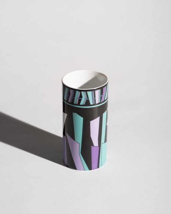 Image 1 of Rosenthal Studio-Line Vase Emilio Pucci Postmodern Geometric Porcelain, Germany