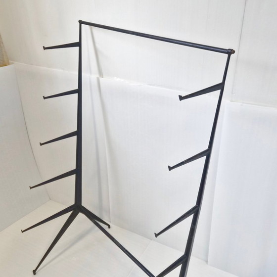 Image 1 of ETAGERE VINTAGE 1950 PIEDS COMPAS JEAN PROUVE MAURICE NOVARINA BUVETTE EVIAN 50S