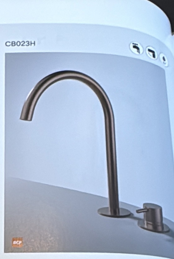 Image 1 of Miscelatore lavabo Hotbath nichel spazzolato 2 pezzi