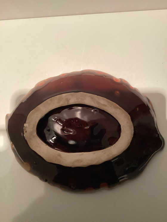 Vintage ceramic leaf-shaped bowl from French Vallauris., Black (photo 5 of 5)