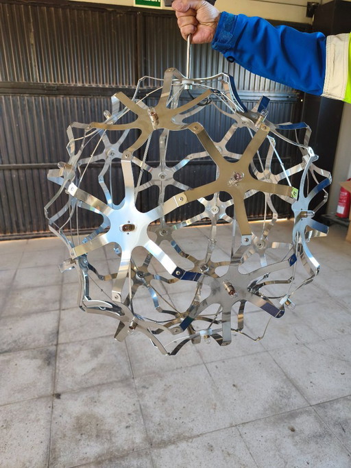 Fußballlampe von Hein Piet Eek – Piet Hein Eek, hanglampen, Metal, polished steel