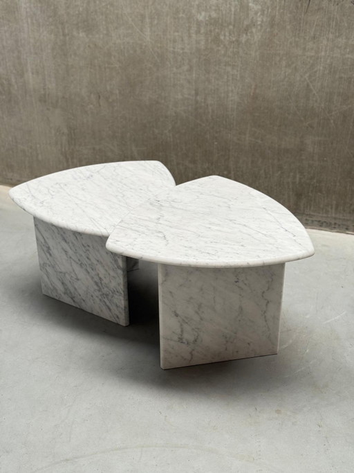 Vintage Carrara marmeren mimiset - salontafels