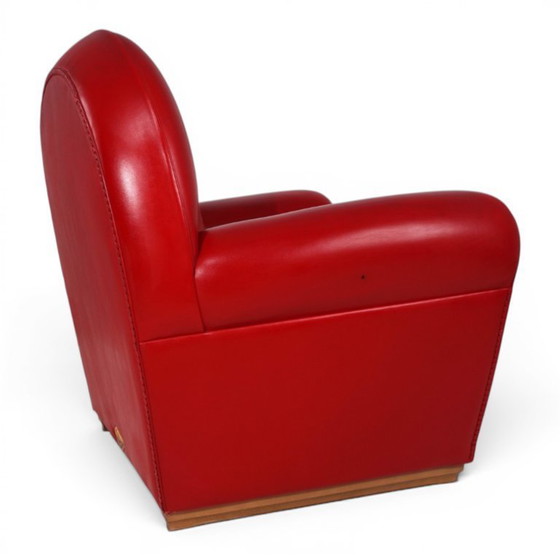 Image 1 of Poltrona Frau Vanity Fair leren fauteuil van Renzo Frau, 1990