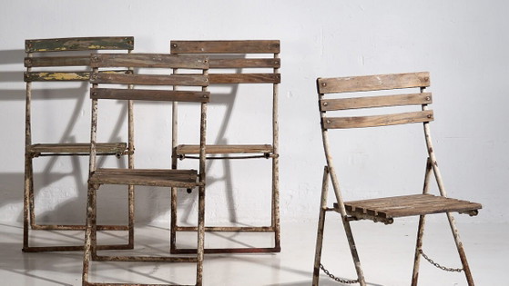 Antike Gartenstühle (ca. 1920). 4er-Set #31 – Wood, Iron (photo 3 of 40)