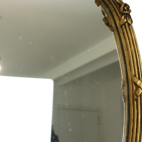 Image 1 of Specchio ovale francese con fiocco Luigi XVI