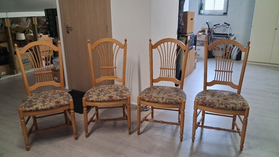 Set di 4 Sedie da pranzo identiche – Tessile, Legno (photo 5 of 5)