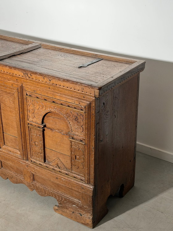 19th-Century Carved Wooden Chest – Storage cabinet (photo 5 of 7)