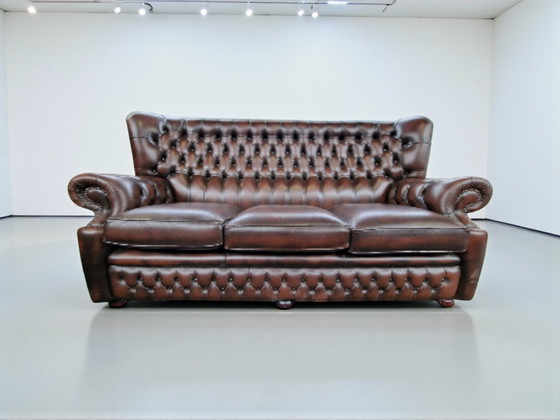 Image 1 of Springvale Woburn lounge-set in hand-finished chestnut top-grain leer