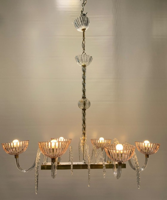 Image 1 of Pendant chandelier ++RARITY ++SEGUSO V.A. restored with company stamp