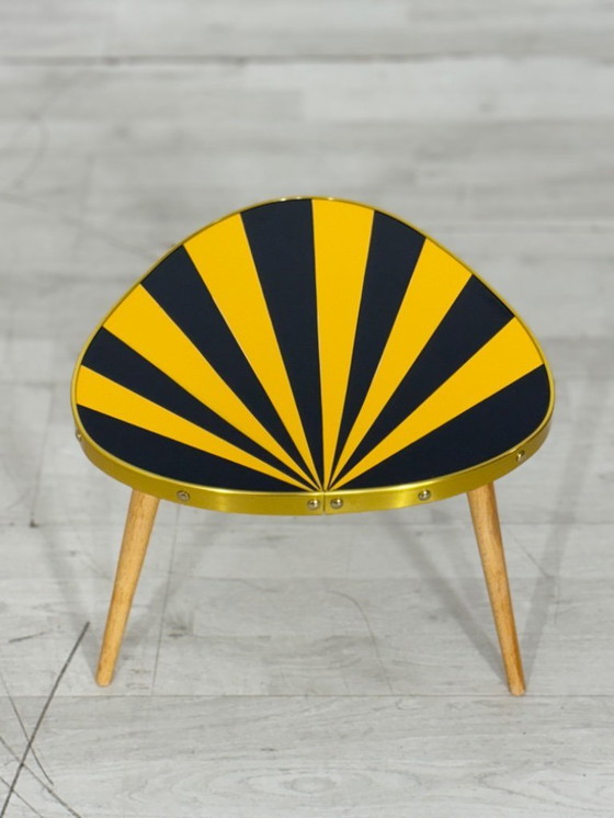 Image 1 of Vintage niervormige tafel, plantenstandaard, bijzettafel, opbergtafel, Mid Century Modern