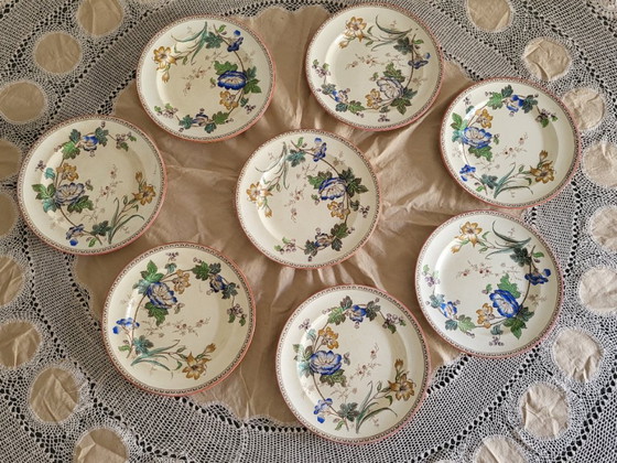 Rare Set of Victorian Brownfield & Sons "Texas" Pattern Plates, England, Circa 1880 (8) – Tableware, Ceramic (photo 4 of 18)