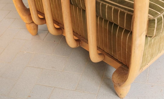 Image 1 of Ein außergewöhnlich elegantes italienisches Wandsofa aus den 1950er Jahren