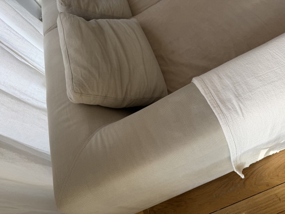 Comfortabele Beige 3-zits Hoekbank van Katoen-Linnen Mix – 3-5 zitsbanken, Cotton (photo 8 of 11)